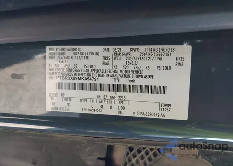 2021 Ford Transit-250 Cargo Van from USA, damaged, VIN 1FTBR3X89MKA54791